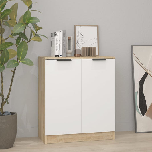 Berkfield Sideboard White&Sonoma Oak 60x30x70 cm Engineered Wood