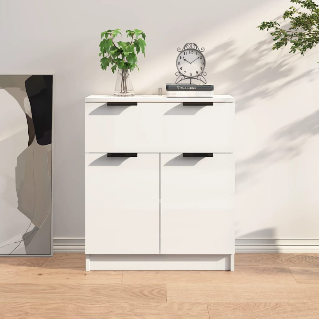 Berkfield Sideboard High Gloss White 60x30x70 cm Engineered Wood