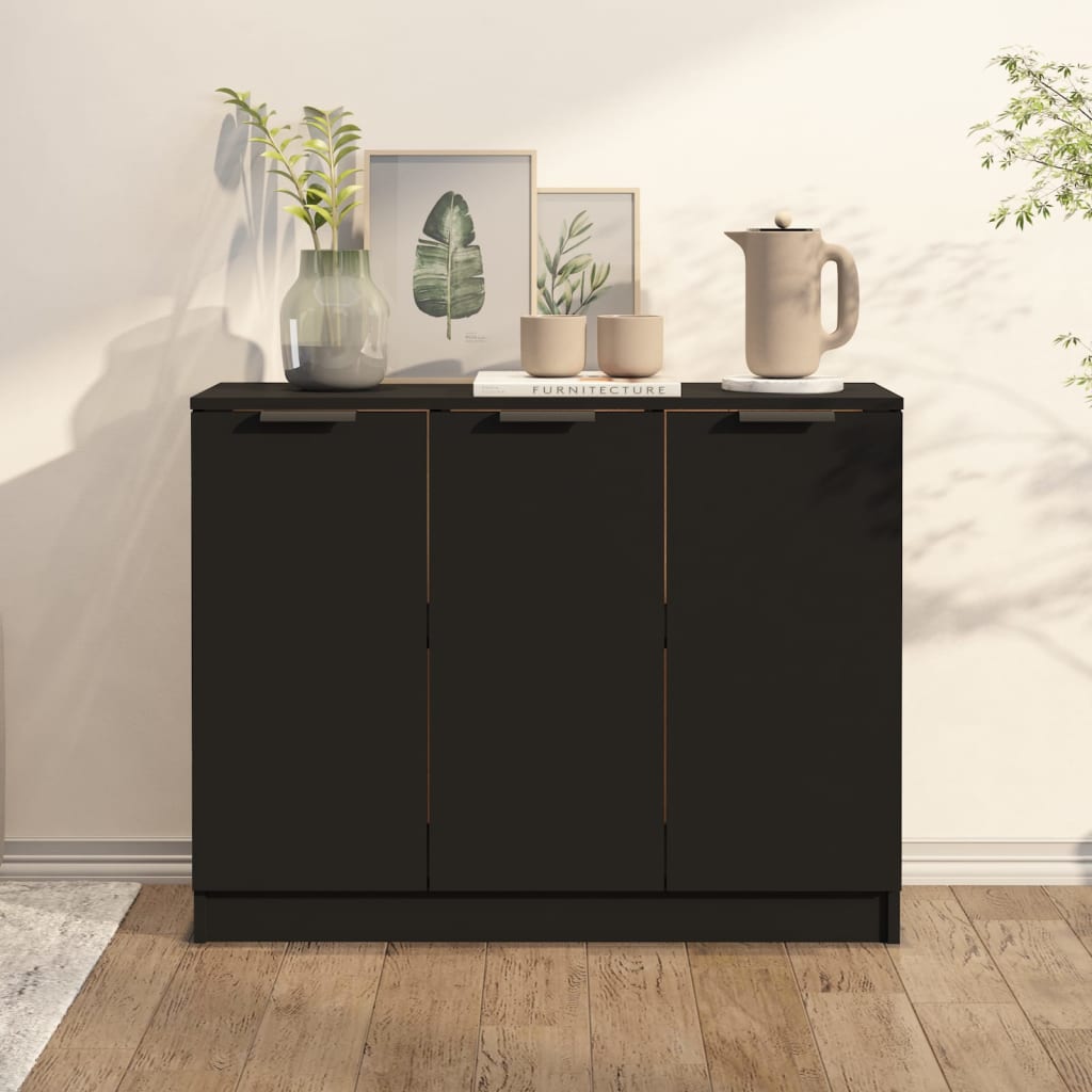 Berkfield Sideboard Black 90.5x30x70 cm Engineered Wood