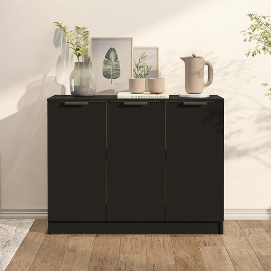 Berkfield Sideboard Black 90.5x30x70 cm Engineered Wood