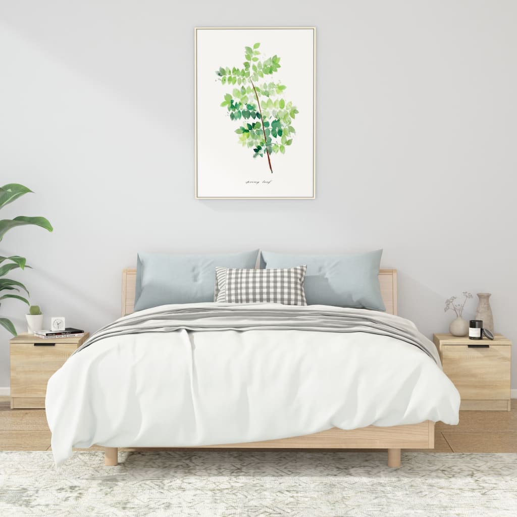 Berkfield Bedside Cabinets 2 pcs Sonoma Oak 40x39x40 cm