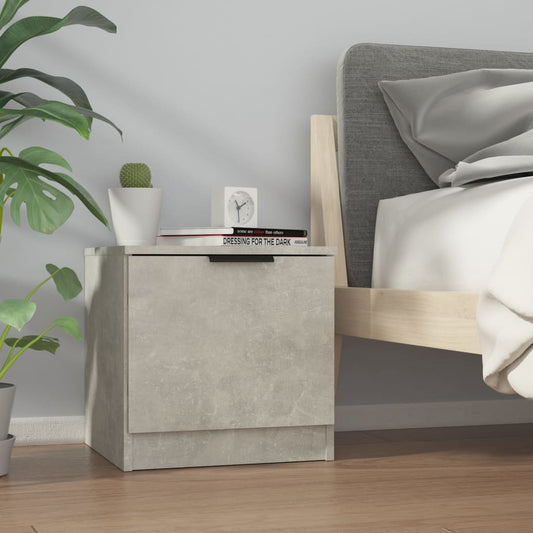 Berkfield Bedside Cabinet Concrete Grey 40x39x40 cm