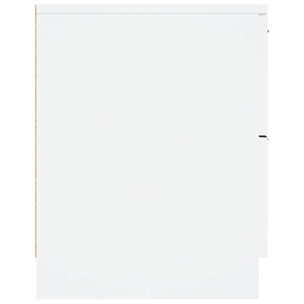 Berkfield Bedside Cabinet White Engineered Wood