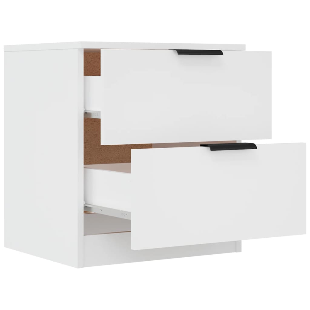 Berkfield Bedside Cabinet White Engineered Wood