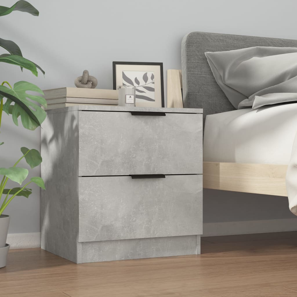 Berkfield Bedside Cabinet Concrete Grey Engineered Wood