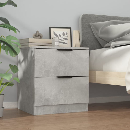 Berkfield Bedside Cabinet Concrete Grey Engineered Wood