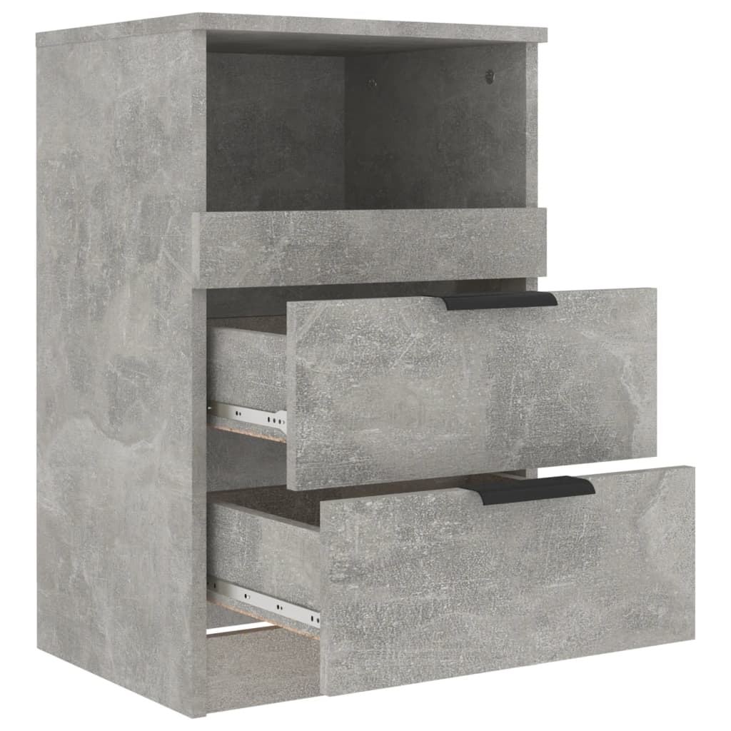 Berkfield Bedside Cabinet Concrete Grey Engineered Wood