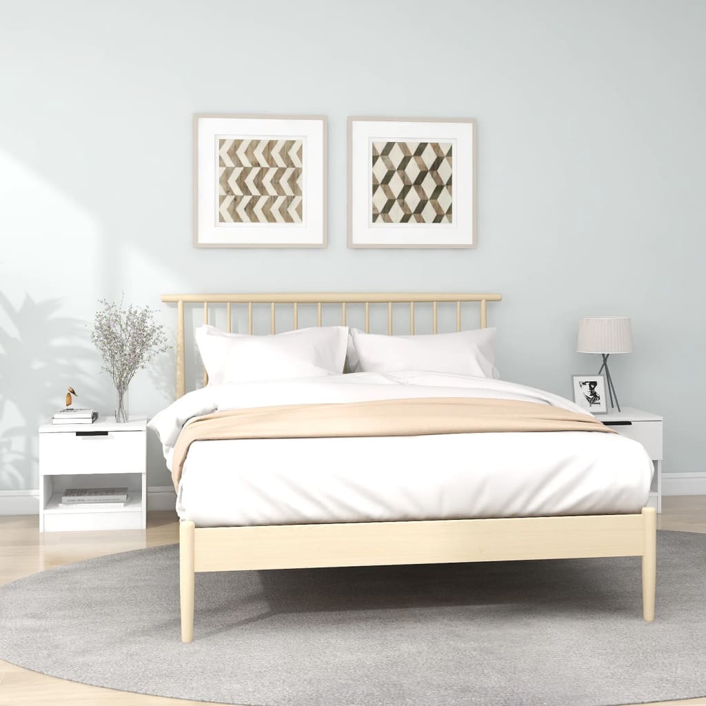Berkfield Bedside Cabinets 2 pcs White Engineered Wood