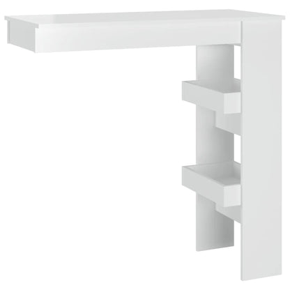 Berkfield Wall Bar Table High Gloss White 102x45x103.5 cm Engineered Wood