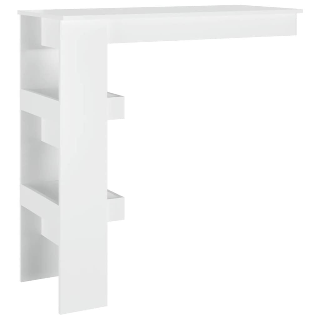 Berkfield Wall Bar Table High Gloss White 102x45x103.5 cm Engineered Wood