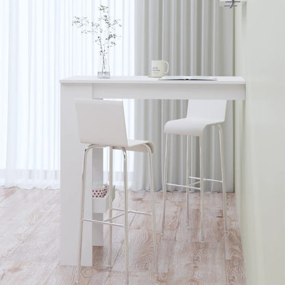 Berkfield Wall Bar Table High Gloss White 102x45x103.5 cm Engineered Wood