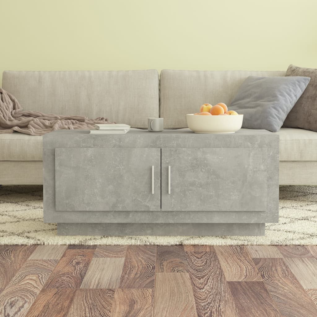 Berkfield Coffee Table Concrete Grey 102x50x45 cm Engineered Wood