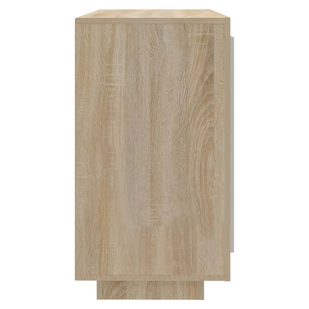 Berkfield Sideboard White and Sonoma Oak 80x40x75 cm Engineered Wood