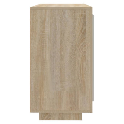 Berkfield Sideboard White and Sonoma Oak 80x40x75 cm Engineered Wood