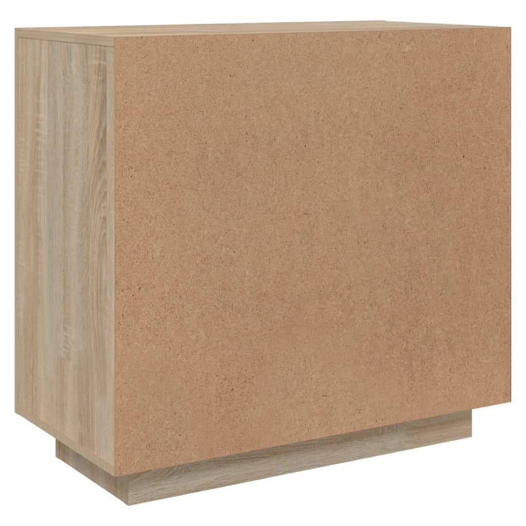 Berkfield Sideboard White and Sonoma Oak 80x40x75 cm Engineered Wood