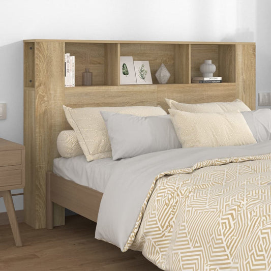 Berkfield Headboard Cabinet Sonoma Oak 160x18.5x104.5 cm