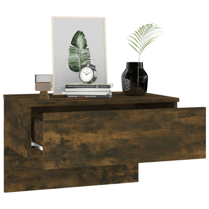 Berkfield Wall-mounted Bedside Cabinet Smoked Oak
