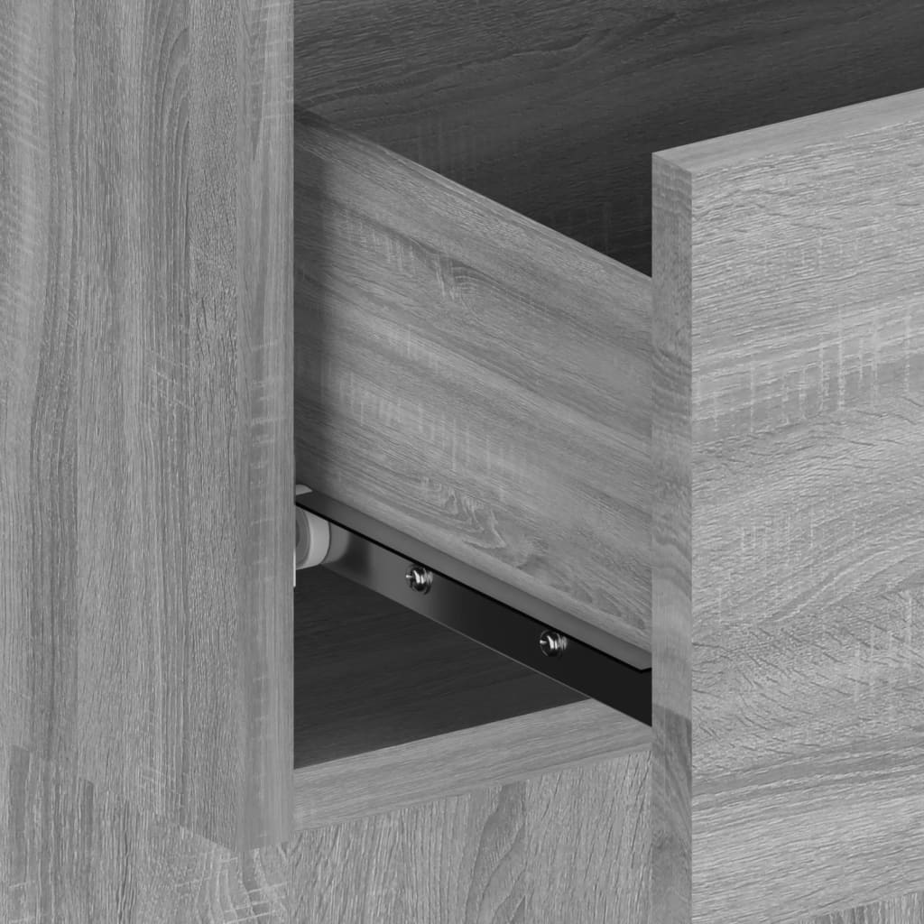 Berkfield Wall-mounted Bedside Cabinet Grey Sonoma