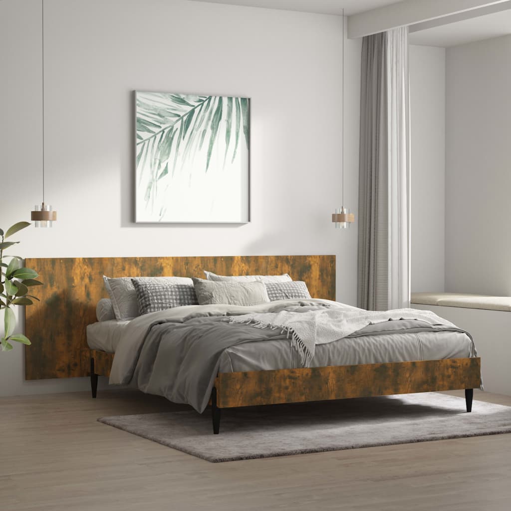 Berkfield Wall Headboard Smoked Oak 240x1.5x80 cm Engineered Wood