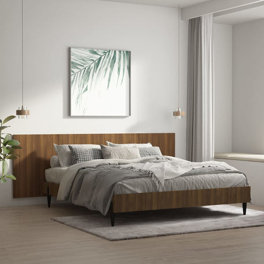 Berkfield Wall Headboard Brown Oak 240x1.5x80 cm Engineered Wood