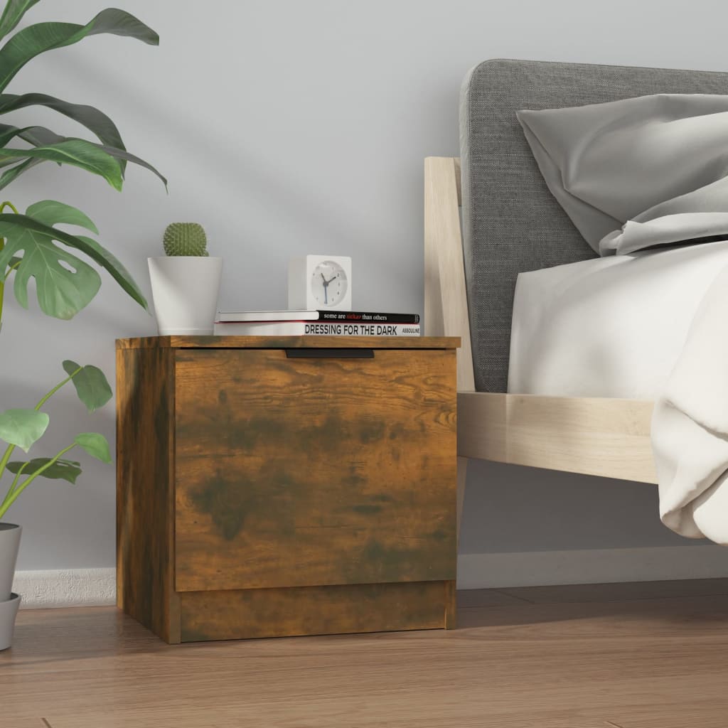 Berkfield Bedside Cabinet Smoked Oak 40x39x40 cm