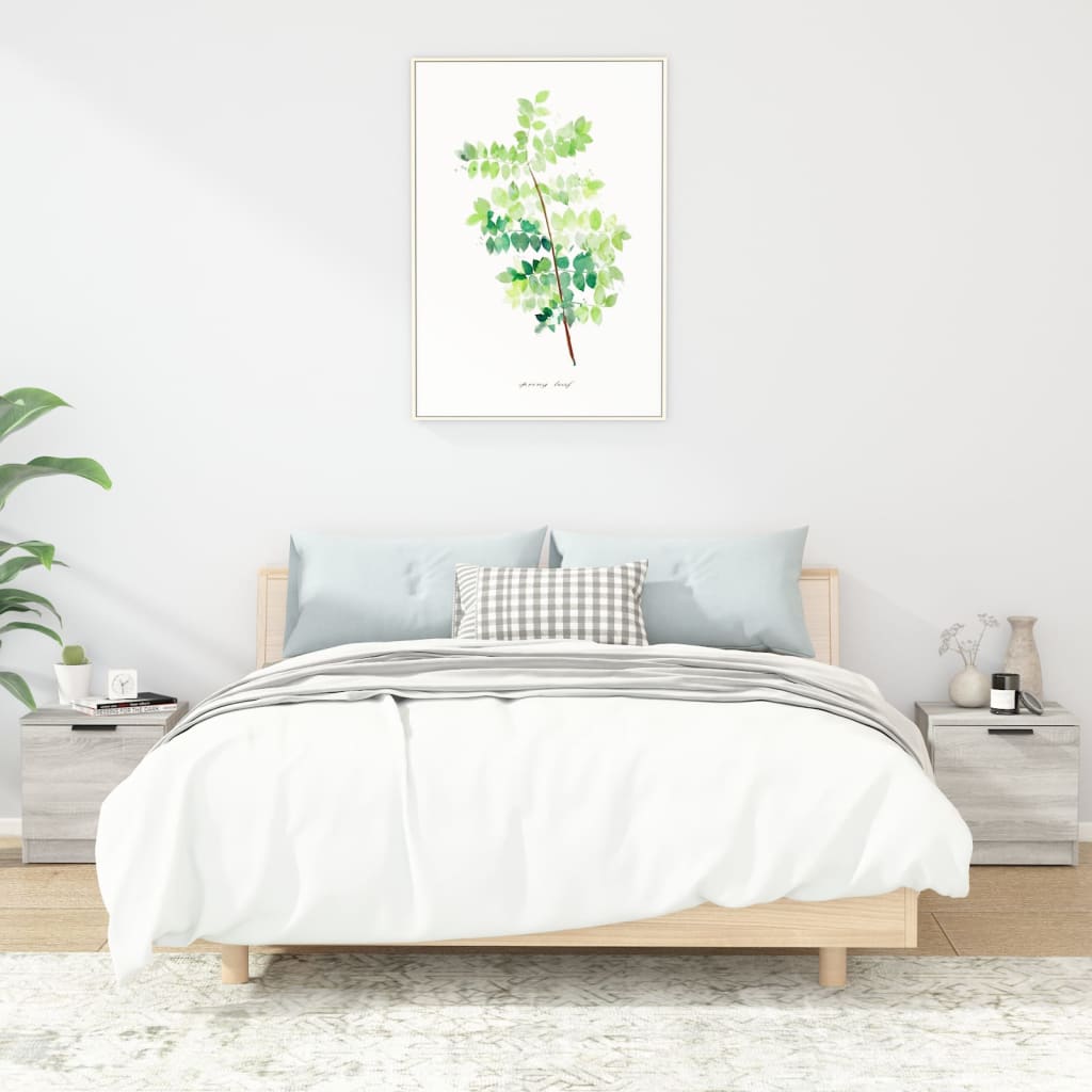 Berkfield Bedside Cabinets 2 pcs Grey Sonoma 40x39x40 cm