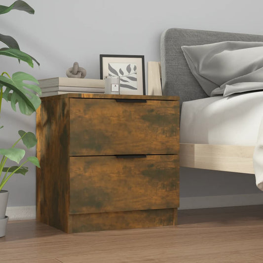 Berkfield Bedside Cabinet Smoked Oak Engineered Wood