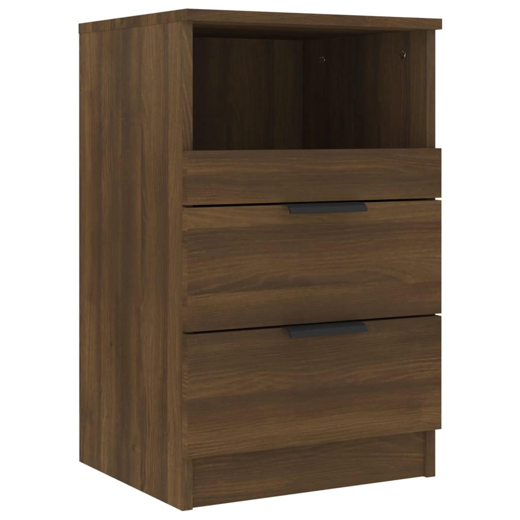 Berkfield Bedside Cabinet Brown Oak Engineered Wood