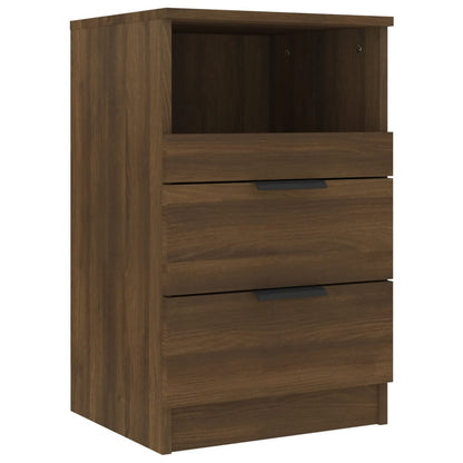 Berkfield Bedside Cabinet Brown Oak Engineered Wood