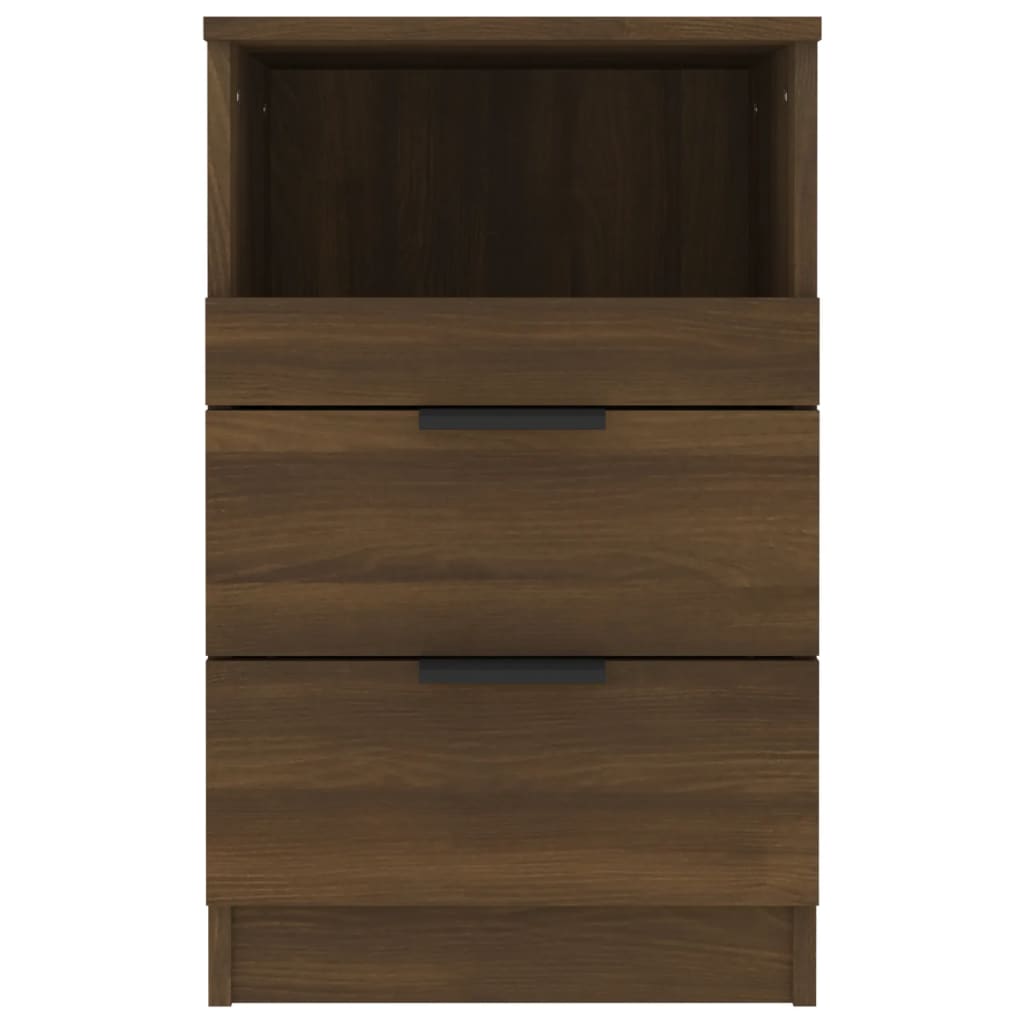 Berkfield Bedside Cabinet Brown Oak Engineered Wood