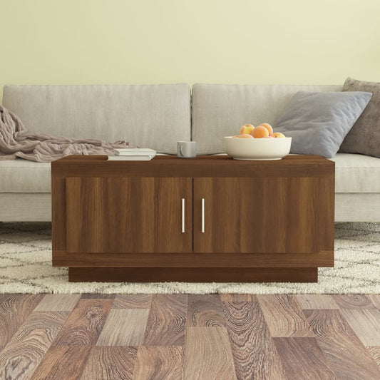 Berkfield Coffee Table Brown Oak 102x50x45 cm Engineered Wood