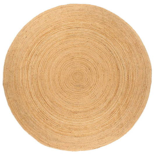 Berkfield Area Rug Braided Jute 210 cm Round