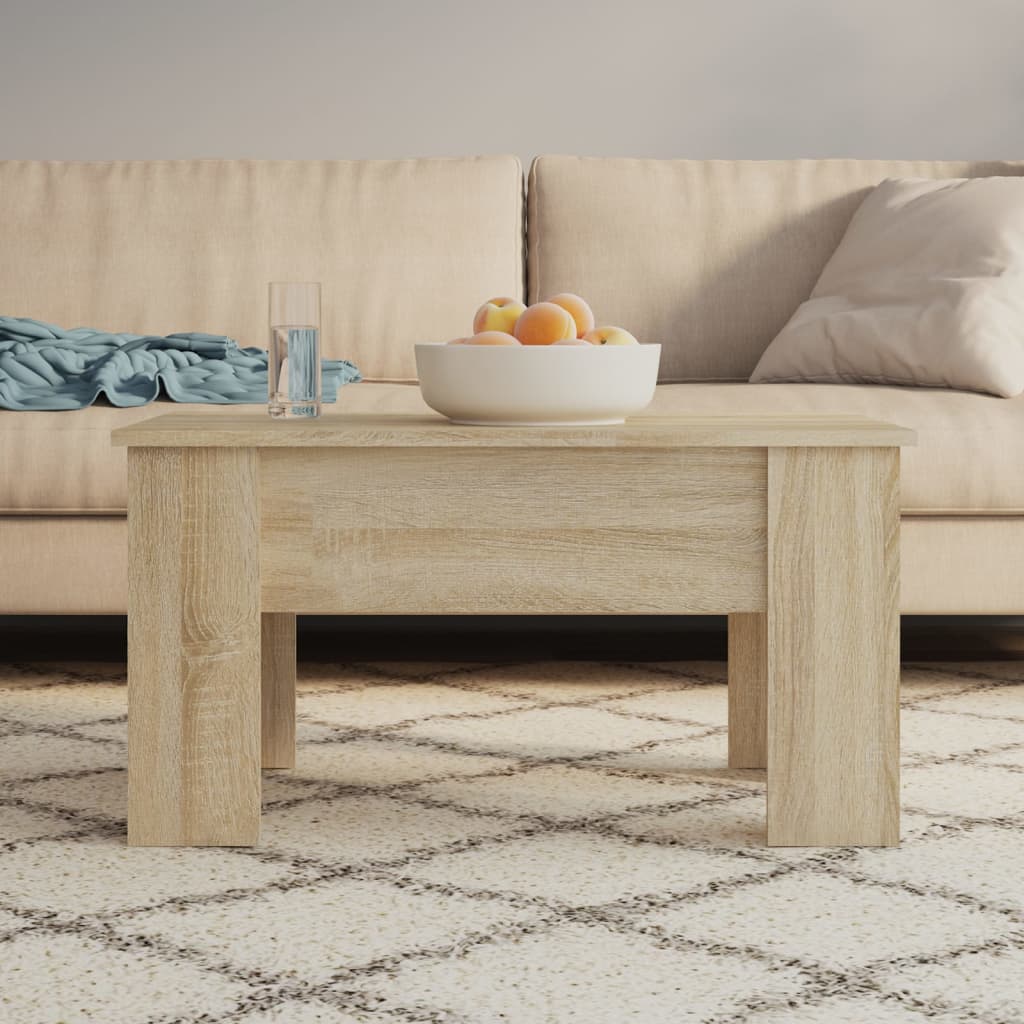 Berkfield Coffee Table Sonoma Oak 79x49x41 cm Engineered Wood