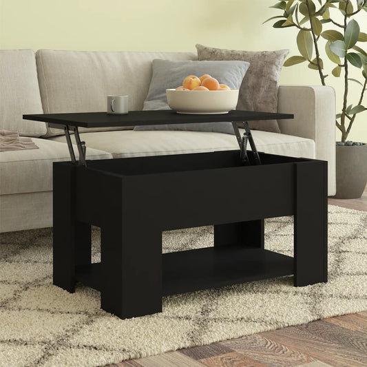 Berkfield Coffee Table Black 79x49x41 cm Engineered Wood
