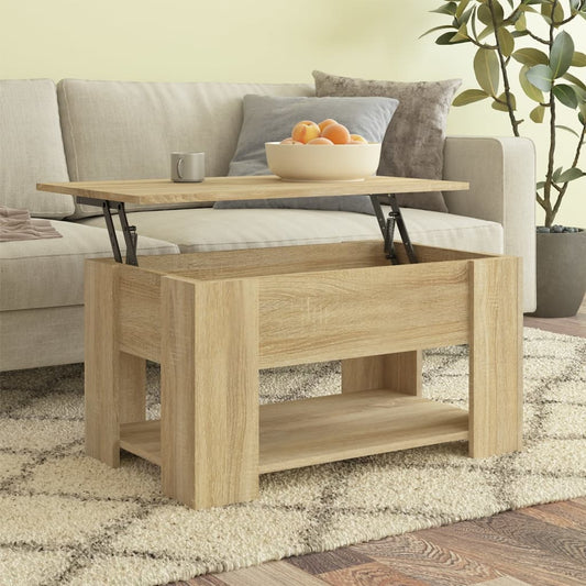 Berkfield Coffee Table Sonoma Oak 79x49x41 cm Engineered Wood