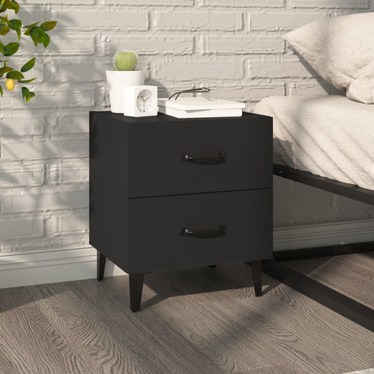 Berkfield Bedside Cabinet Black 40x35x47.5 cm
