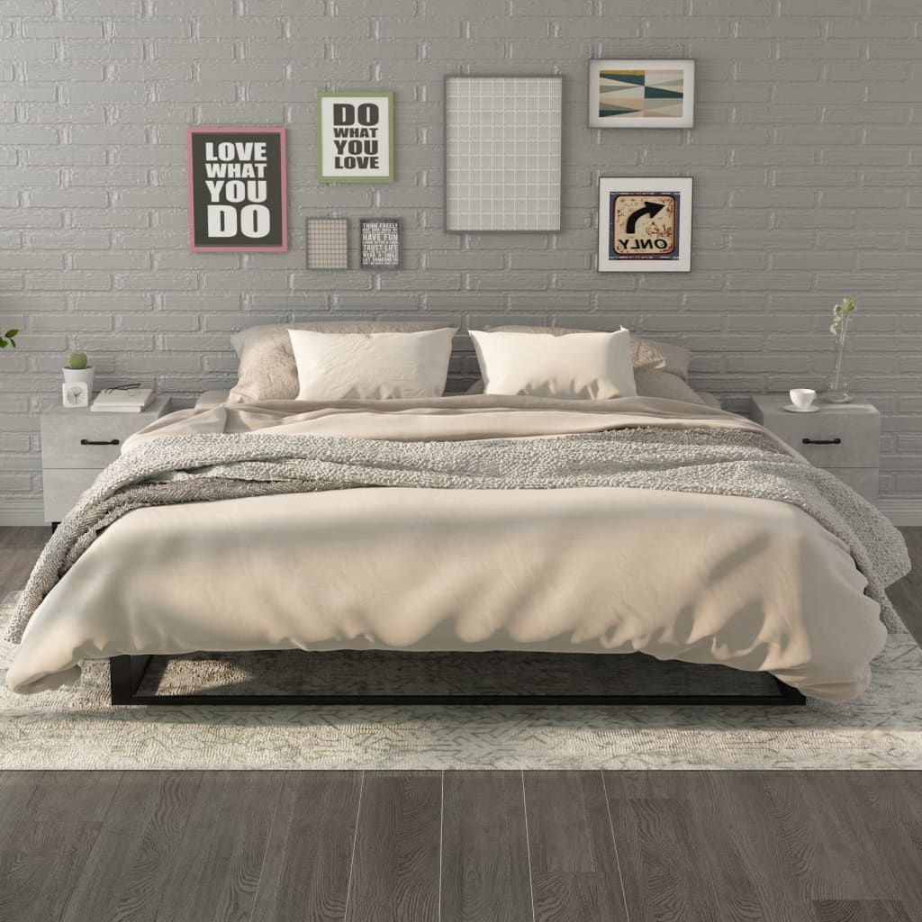 Berkfield Bedside Cabinets 2 pcs Concrete Grey 40x35x47.5 cm