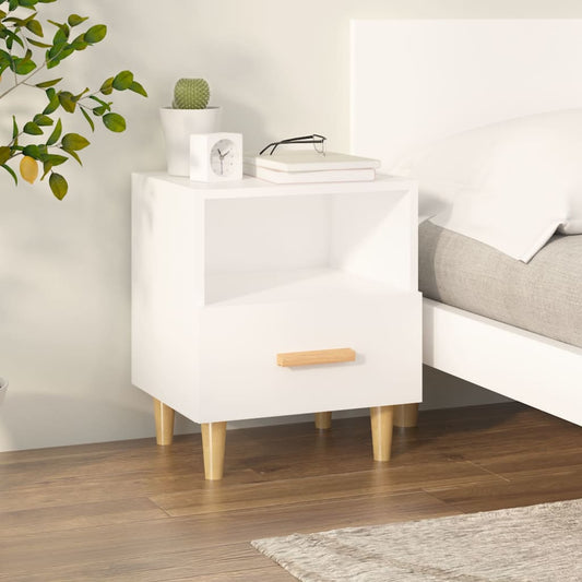 Berkfield Bedside Cabinet White 40x35x47 cm