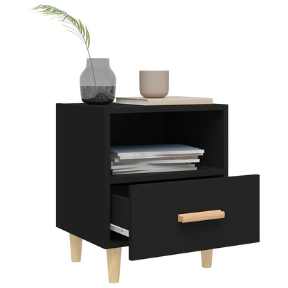 Berkfield Bedside Cabinets 2 pcs Black 40x35x47 cm