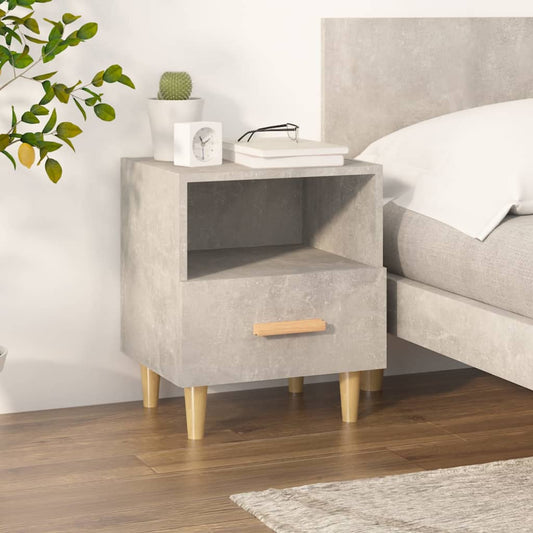 Berkfield Bedside Cabinet Concrete Grey 40x35x47 cm