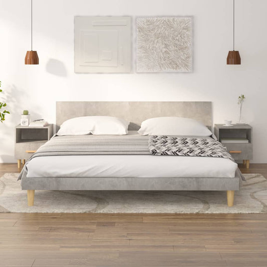 Berkfield Bedside Cabinets 2 pcs Concrete Grey 40x35x47 cm