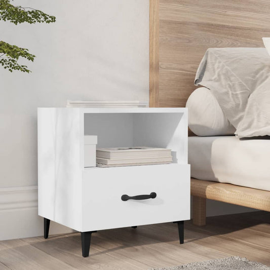 Berkfield Bedside Cabinet White Engineered Wood