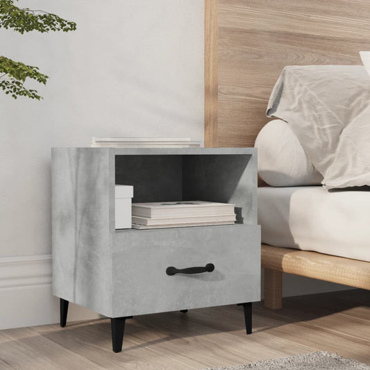 Berkfield Bedside Cabinet Concrete Grey Engineered Wood