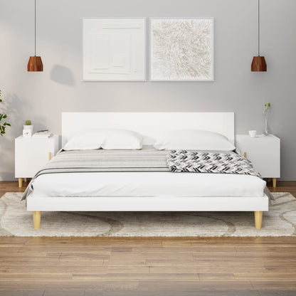 Berkfield Bedside Cabinet High Gloss White Engineered Wood