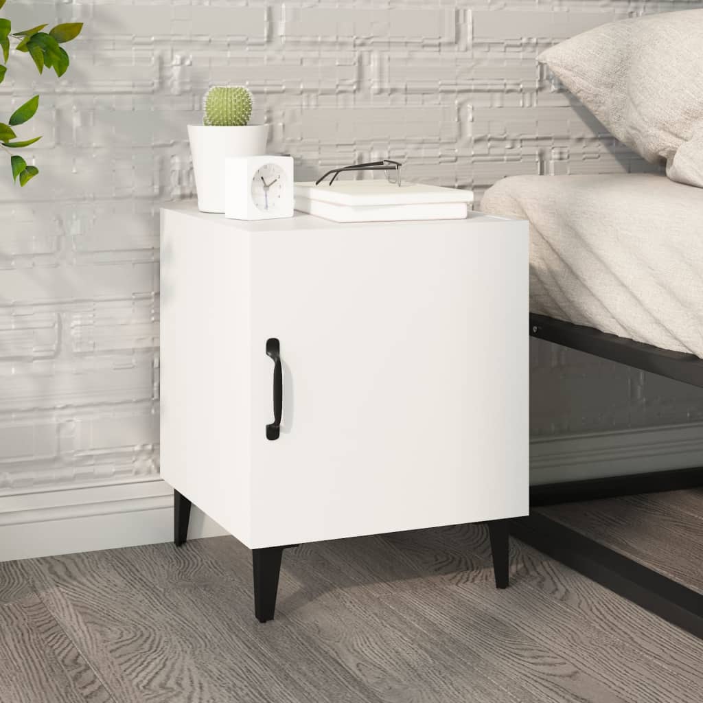 Berkfield Bedside Cabinet White Engineered Wood