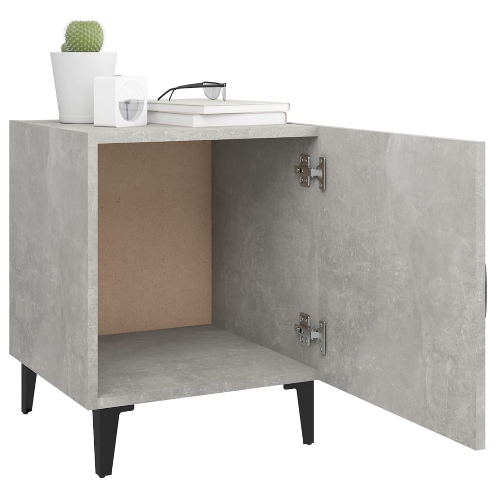 Berkfield Bedside Cabinet Concrete Grey Engineered Wood