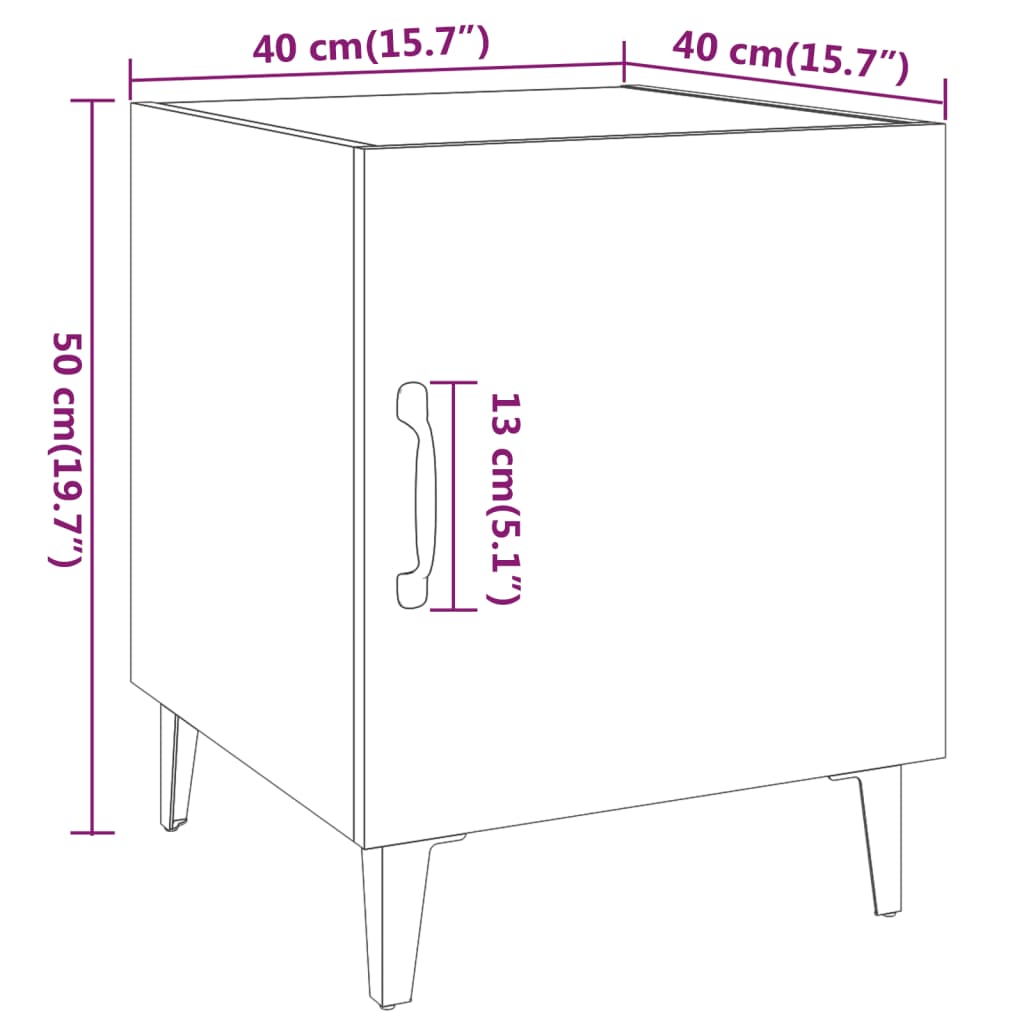 Berkfield Bedside Cabinet Concrete Grey Engineered Wood