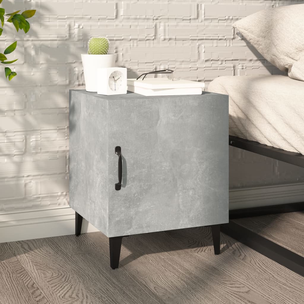 Berkfield Bedside Cabinet Concrete Grey Engineered Wood