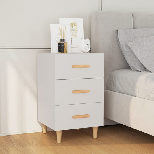 Berkfield Bedside Cabinet High Gloss White 40x40x66 cm Engineered Wood