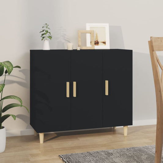 Berkfield Sideboard Black 90x34x80 cm Engineered Wood
